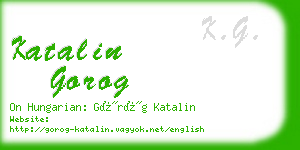 katalin gorog business card